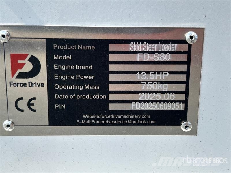 Force Drive FD-S80 Mini Compact Track Loader (Unused) Skid steer loaders