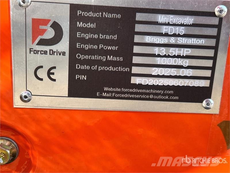 Force Drive FD15 Mini Excavator (Unused) Mini excavators < 7t (Mini diggers)