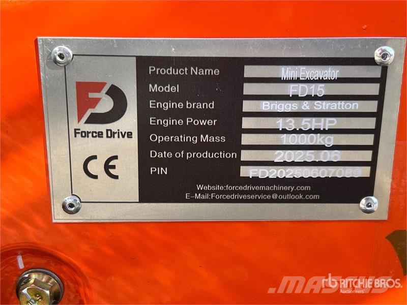 Force Drive FD15 Mini Excavator (Unused) Mini excavators < 7t (Mini diggers)