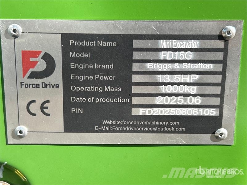 Force Drive FD15G Mini Excavator (Unused) Mini excavators < 7t (Mini diggers)