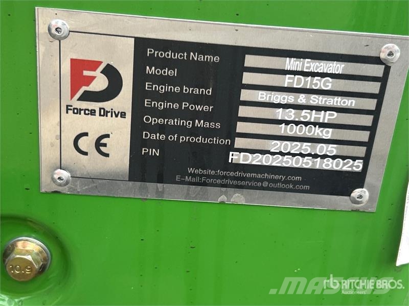 Force Drive FD15G Mini Excavator حفارات صغيرة أقل من 7 طن (حفارات صغيرة)