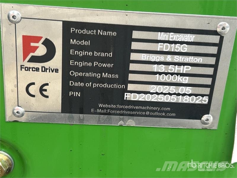 Force Drive FD15G Mini Excavator حفارات صغيرة أقل من 7 طن (حفارات صغيرة)