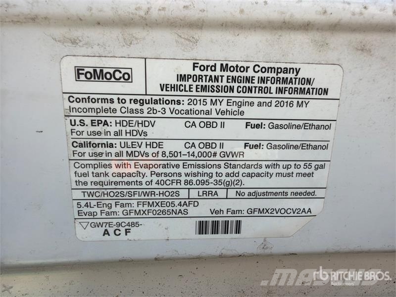 Ford E-350 Super Duty 4x2 Van Truck Sanduk kamioni