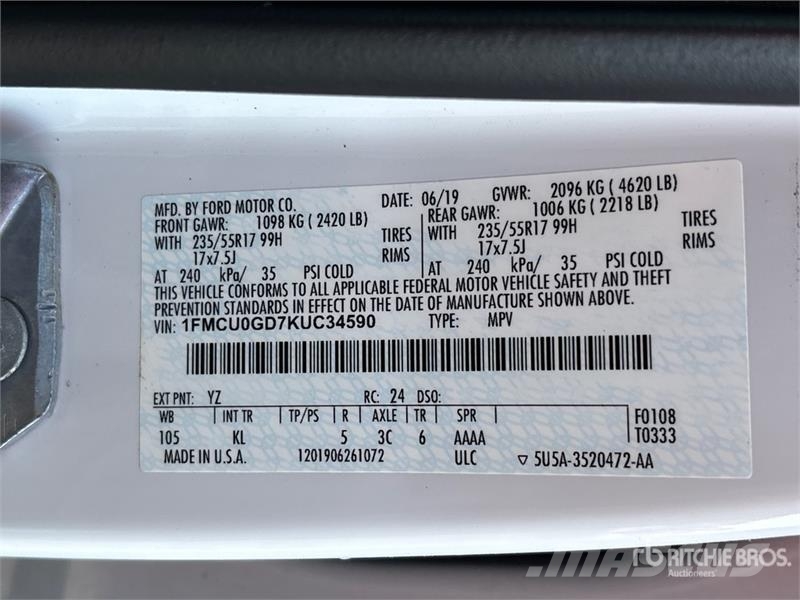 Ford Escape SE EcoBoost 2WD SUV Otomobiller