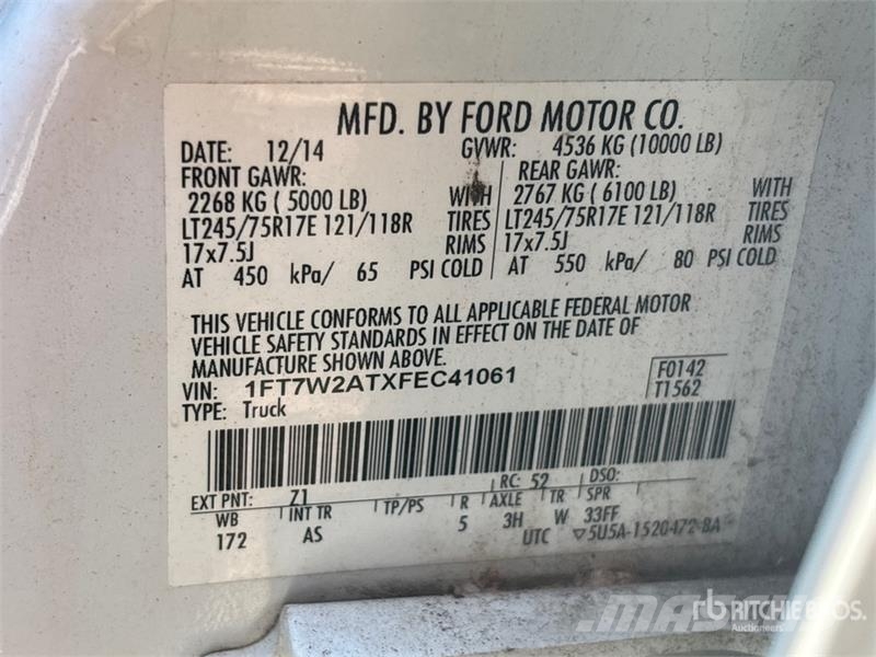 Ford F-250 King Ranch 4x2 Crew Cab Pickup (Inoperable) 其他
