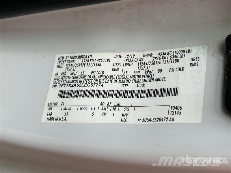 Ford F-250 XL 4x2 Extended Cab Pickup (Inoperable) その他