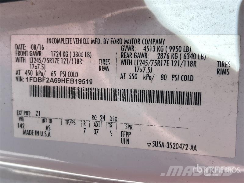 Ford F-250 XL 4x2 Utility Truck Pickup/planbiler