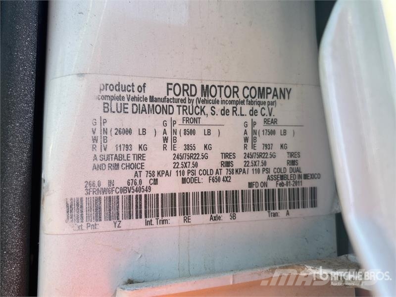 Ford F-650 4x2 Crew Cab S/A Dump Truck Kiper tovornjaki