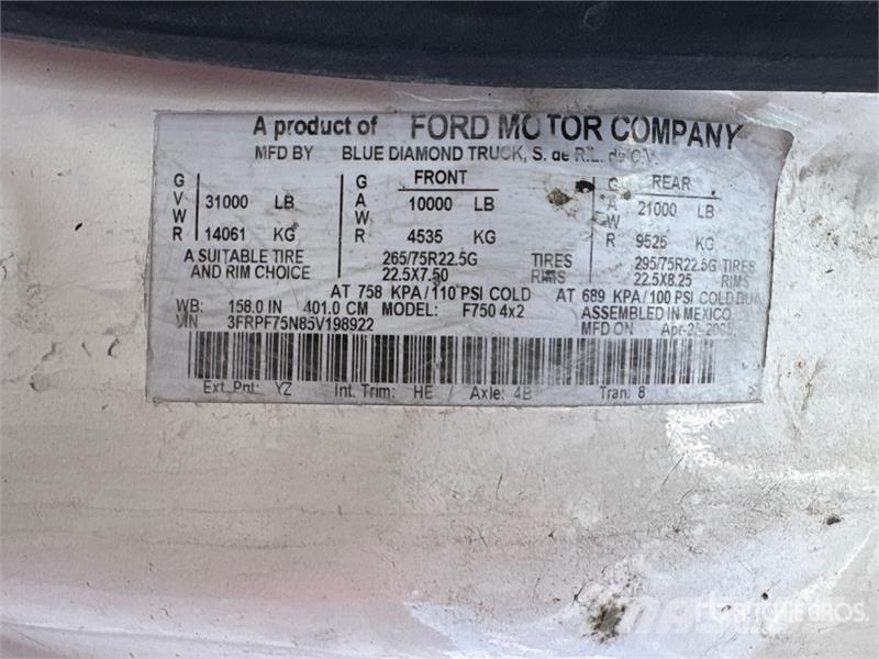 Ford F-750 Camiones cisterna
