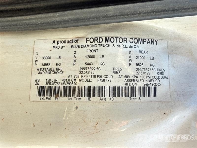 Ford F-750 Tovornjaki za vodo