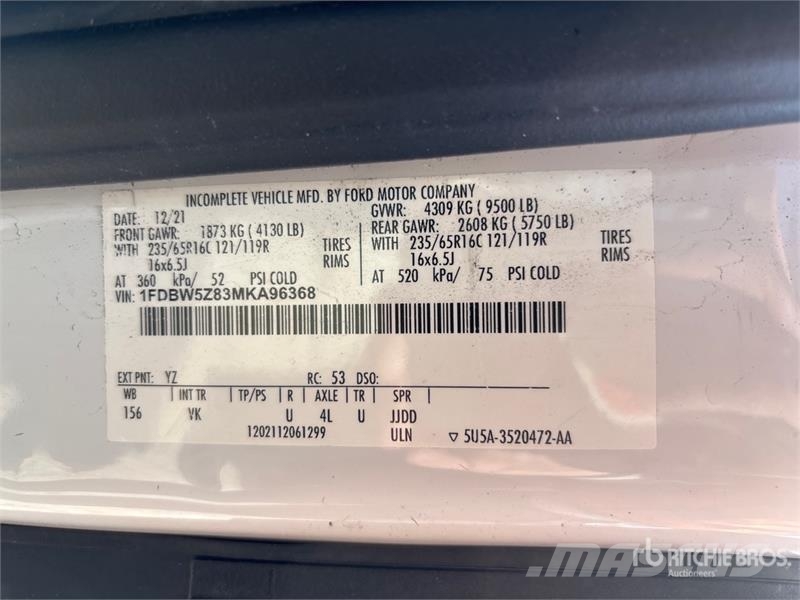 Ford Transit T-350 4x2 Refrigerated Truck Temperature controlled trucks