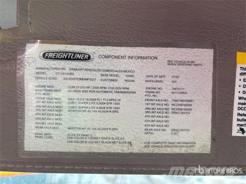 Freightliner 108SD 10x4 Quad/A Dump Truck Tipper trucks