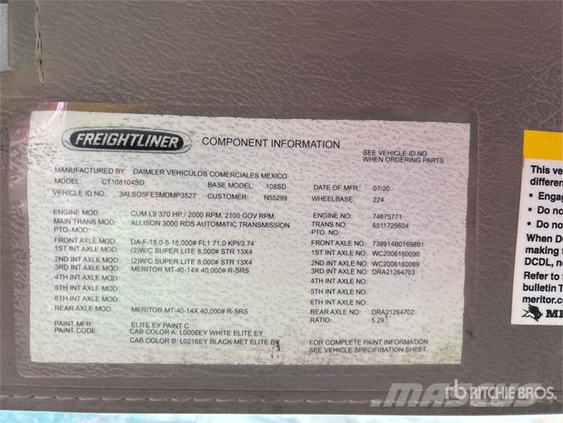 Freightliner 108SD 10x4 Quad/A Dump Truck Tipper trucks
