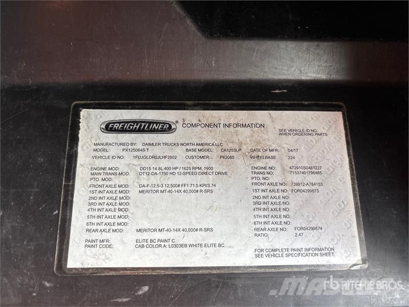 Freightliner Cascadia 125 6x4 T/A Sleeper Truck Tractor Sattelzugmaschinen