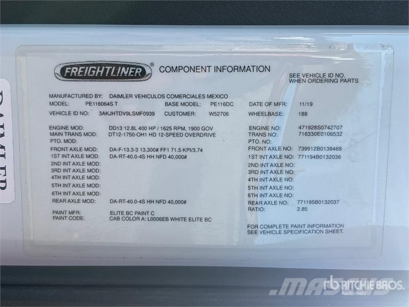 Freightliner Cascadia 116 Vilcēji