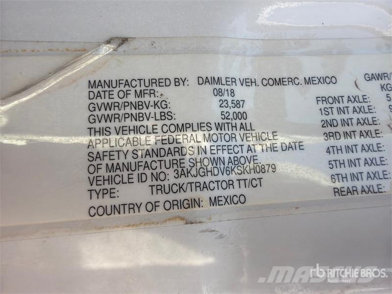Freightliner Cascadia 113 6x4 Sleeper Car Carrier Truck Camiones portacoches