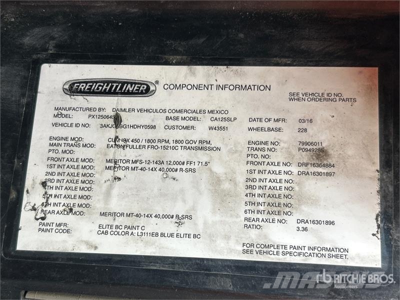 Freightliner Cascadia 125 6x4 T/A Sleeper Truck Tractor Sattelzugmaschinen