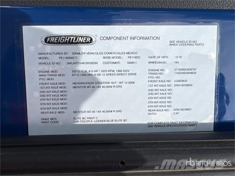 Freightliner Cascadia 116 Sadulveokid
