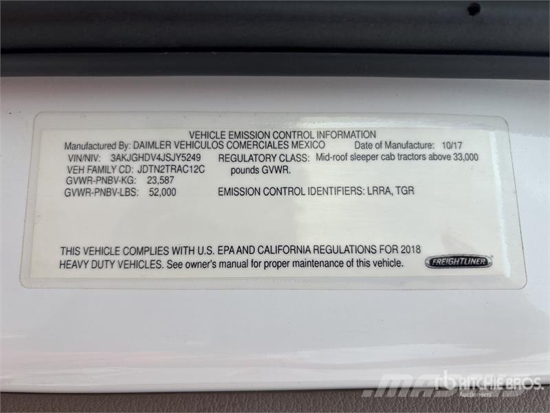 Freightliner Cascadia 113 6x4 Sleeper Car Carrier Truck Evakuatori