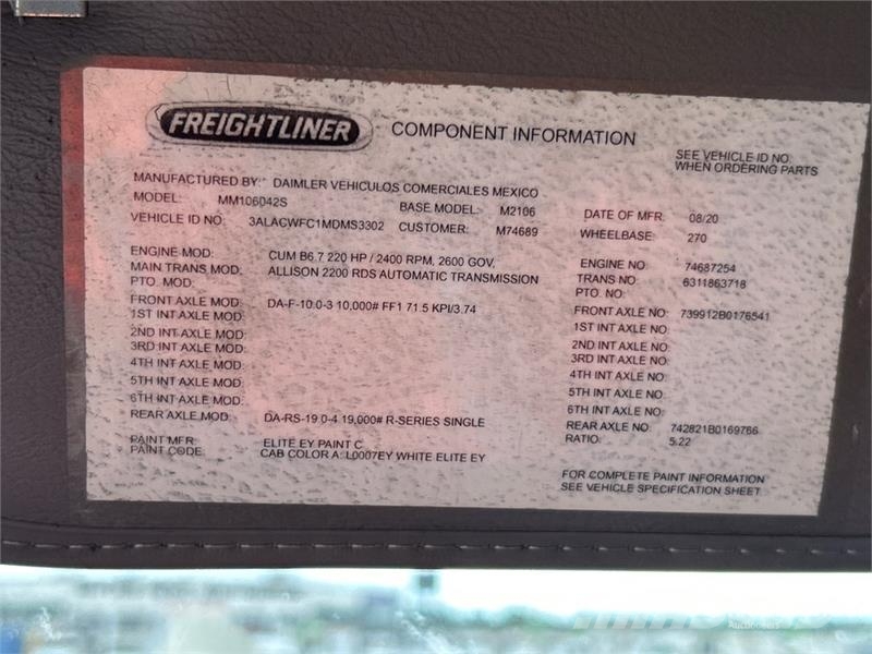 Freightliner M2 106 4x2 Van Truck Kastenaufbau