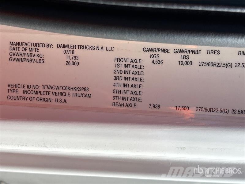 Freightliner M2 106 4x2 Moving Van Truck Fast kasse
