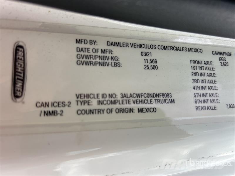 Freightliner M2 106 4x2 Van Truck Sanduk kamioni