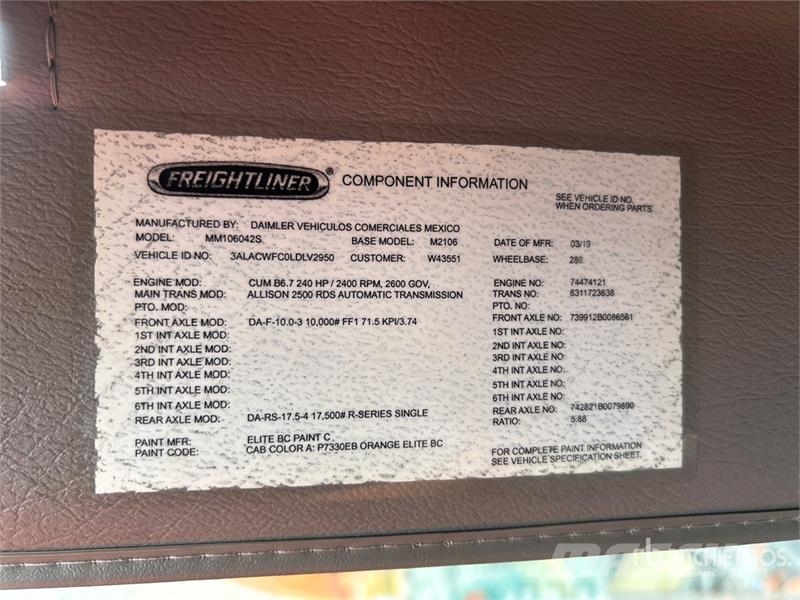 Freightliner M2 106 4x2 Van Truck Box trucks