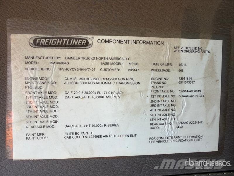 Freightliner M2 106 6x4 Rollback Truck Recovery vehicles