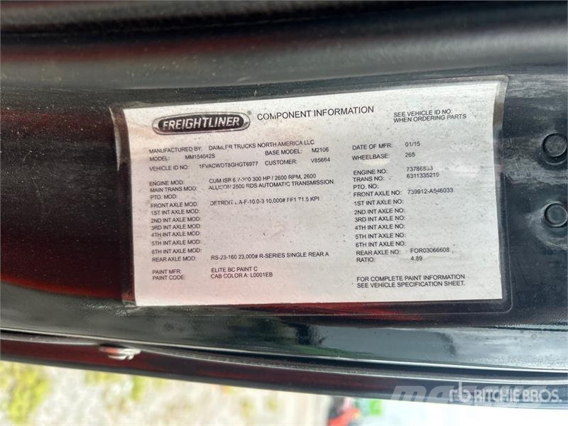 Freightliner M2106 4x2 Crew Cab Rollback Truck (Inoperable) Vlečna vozila za tovornjake