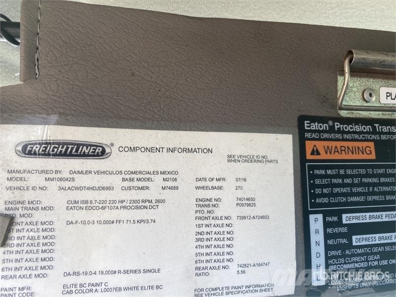 Freightliner M2106 4x2 Van Truck (Inoperable) Sanduk kamioni