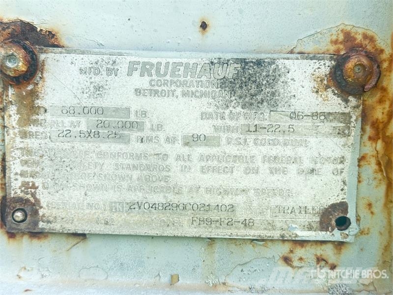 Fruehauf 48 ft x 102 in T/A Van Trailer Umpikoriperävaunut