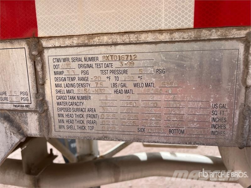 Fruehauf 6550 gal T/A Tanker Trailer Remorque citerne