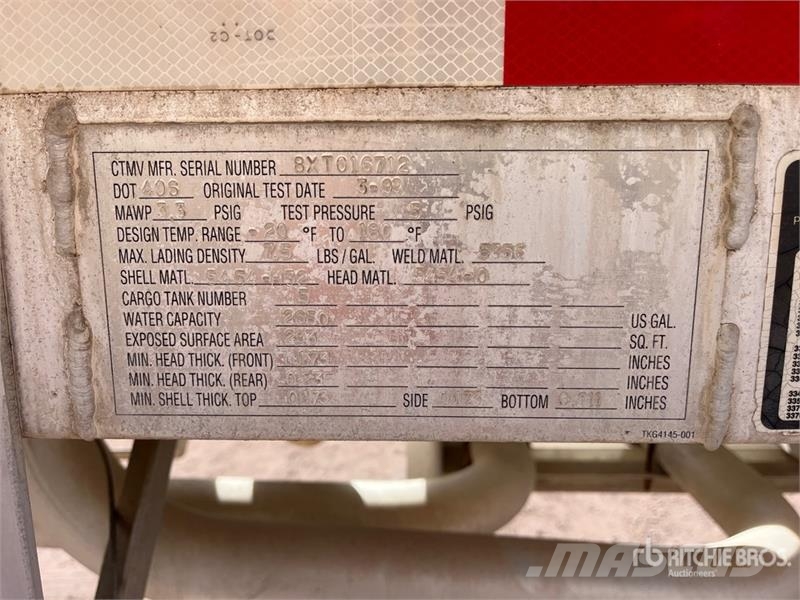 Fruehauf 6550 gal T/A Tanker Trailer Remorque citerne