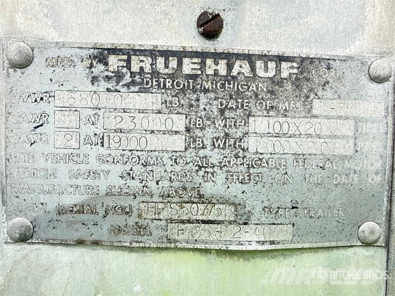 Fruehauf FG6-F2-40 40 ft x 96 in T/A Van Trailer Prikolice sa sandukom