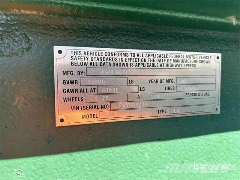 Fruehauf Tri/A Lowboy Trailer Plataformas bajas