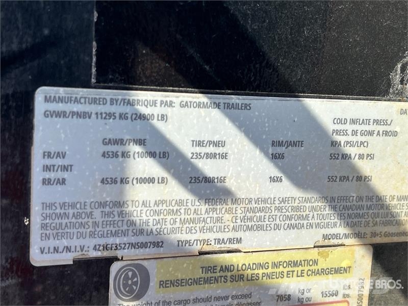 Gatormade 30 ft T/A Gooseneck Equipment Trailer Prikolice za prevoz vozil