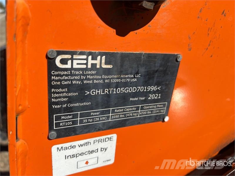  Gehl-Manitou RT105 Compact Track Loader Kompaktlader