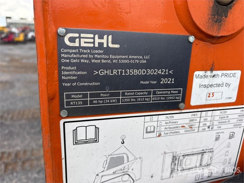 Gehl RT135 Compact Track Loader Kompaktlaadurid