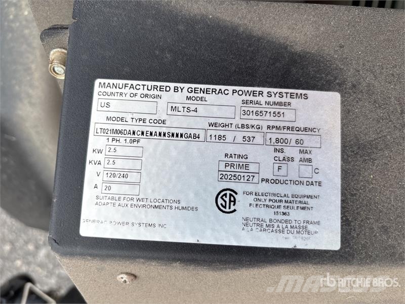 Generac MLT-2 2.5 kW Light Tower 조명타워