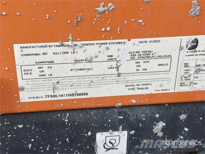 Generac MLT4060KV 6 kW Light Tower Svetlobni stolpi