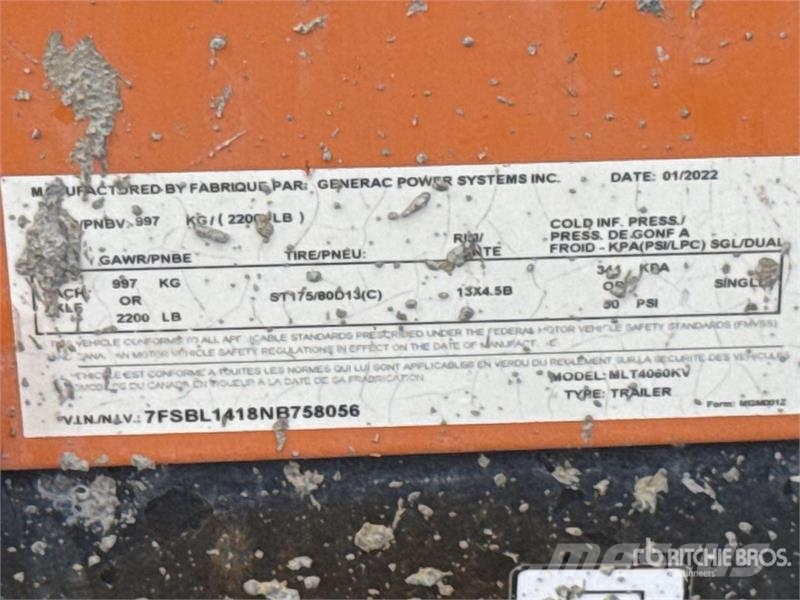 Generac MLT4060KV 6 kW Light Tower Mobiilsed valgustusseadmed