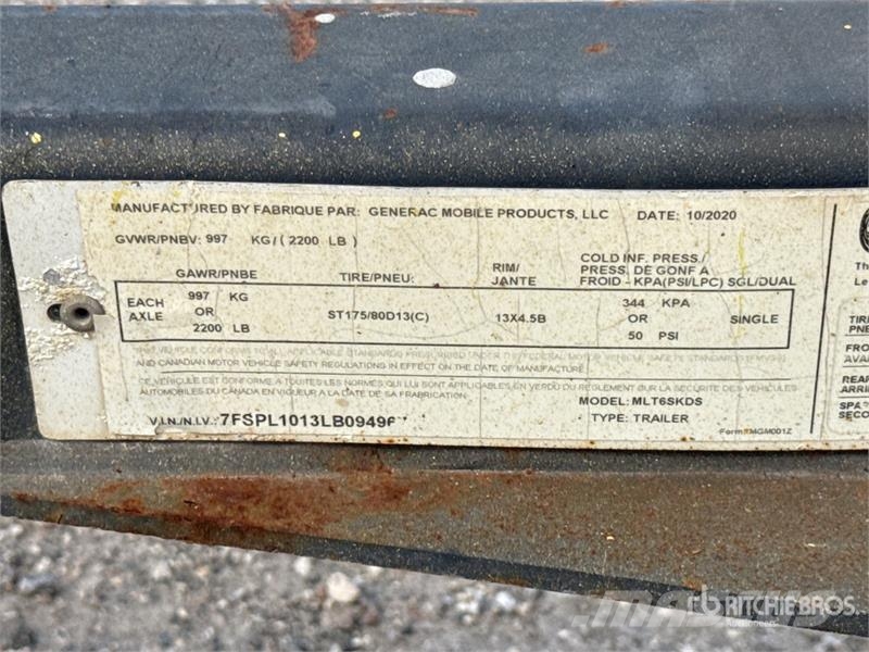 Generac MLT6SKDS 6 kW Light Tower Light towers