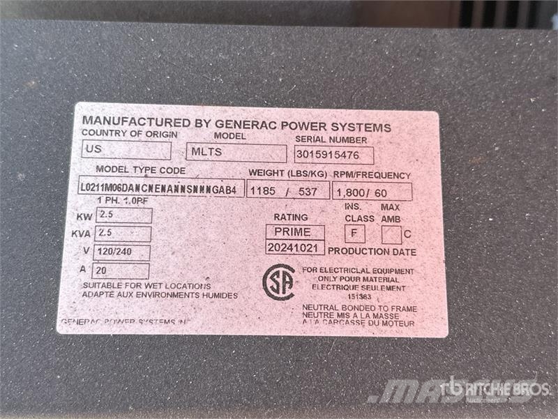 Generac MLTS 2.5 kW Light Tower Light towers