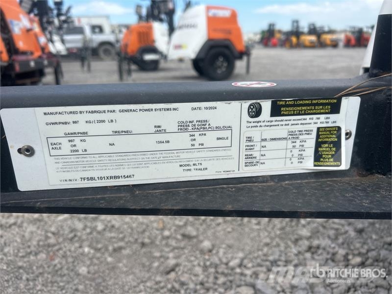 Generac MLTS 2.5 kW Light Tower Light towers