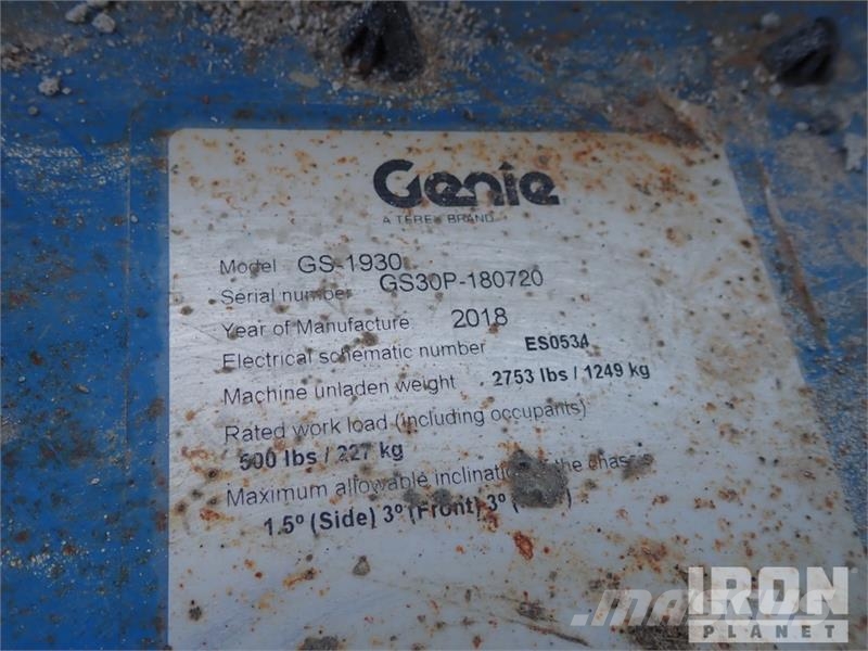 Genie GS-1930 Electric Scissor Lift Elevadores de tesoura
