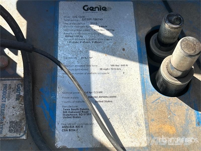 Genie GS-1930 Electric Scissor Lift 剪式升降機