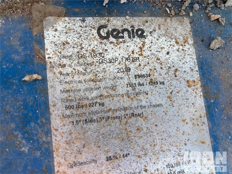 Genie GS-1930 Electric Scissor Lift Elevadores de tesoura