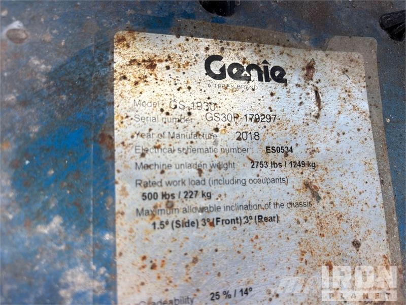 Genie GS-1930 Electric Scissor Lift Elevadores de tesoura