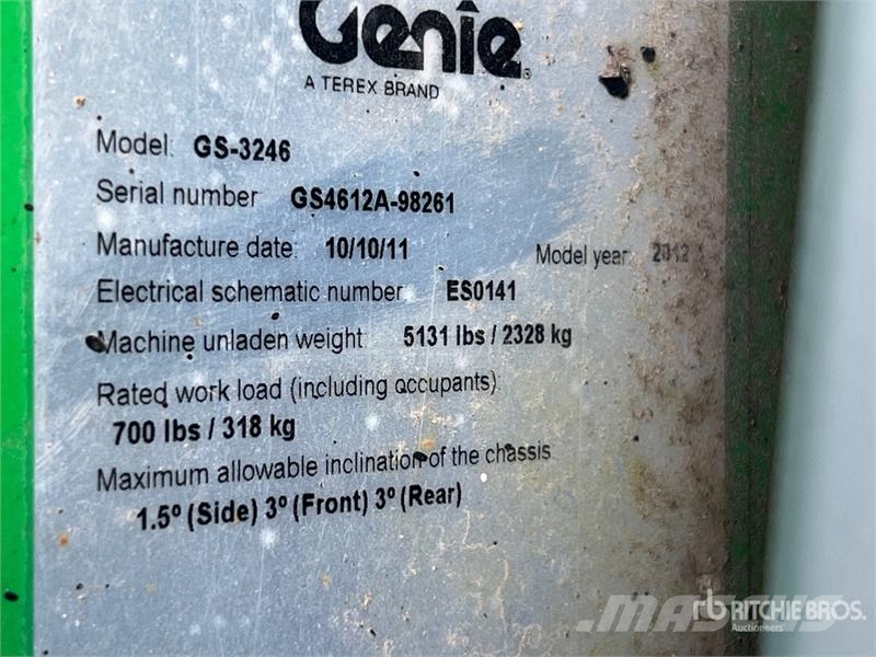 Genie GS-3246 Electric Scissor Lift Elevadores de tesoura