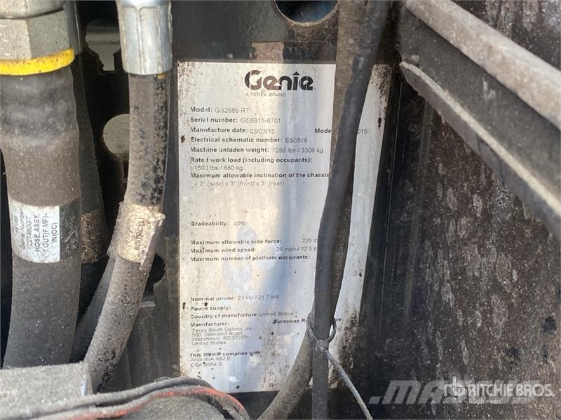 Genie GS2669RT 4x4 Diesel Scissor Lift Käärtõstukid